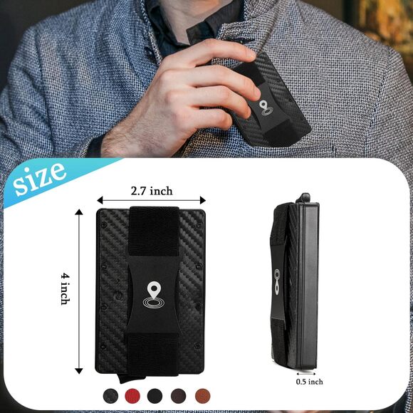 Amazon.com: SMART LB Anti-Lost Bluetooth Wallet Tracker  3344 Trackable Thin Card Wallet - Leather Bluetooth Anti-Lost Smart Wallet